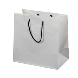 素朴で上品な既製上質紙紙袋、マチもワイドで使いやすい、ワンポイント